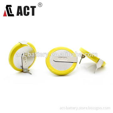 3.7v LIR2032 rechargeable batetry with soler pins